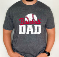 Baseball DAD shirt, Baseball fan dad shirt gift, gift for dad, father's day gift, baseball shirt, baseball dad custom gift, men baseball tee