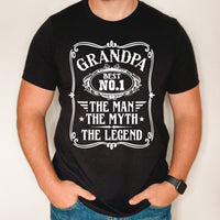 Best Grandpa shirt, The Man The Myth The Legend shirt, father's day gift, gift for best grandpa, gift for new grandpa, Number one grandpa