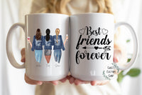 Personalized Best Friend mug, Custom made friendship mug, Sister mug, Bestie mug, Gift for best friend, friendship mug gift