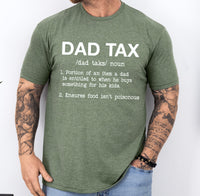Personalized Dad tax shirt, custom Father's day shirt, gift for dad, funny gift for dad, custom shirt for dad from kids, tax dad tshirt