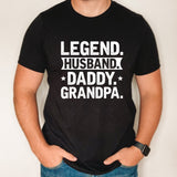Legend Husband Daddy Grandpa shirt, Father's day shirt for grandad, gift for grandad to be, personalized gift for grandpa from grandkids,