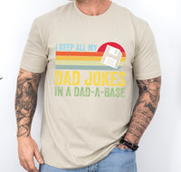 Dad jokes shirt, I keep all my dad jokes in a dad a base shirt, father's day gift for dad from kids, funny dad shirt, custom funny dad gift