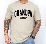 Grandpa est shirt, father's day gift for grandpa, gift for grandpa to be, gift for new grandfather, personalized pregnancy announcement gift