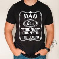 Best Dad shirt, The Man The Myth The Legend shirt, father's day gift, gift for best dad, gift for new dad, Number one Dad, custom dad shirt