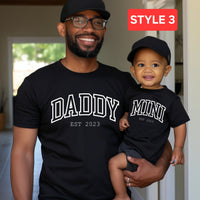 Matching father and son shirt, funny father and son shirts, first father's day, daddy and mini matching tee, gift for dad, gift for new dad