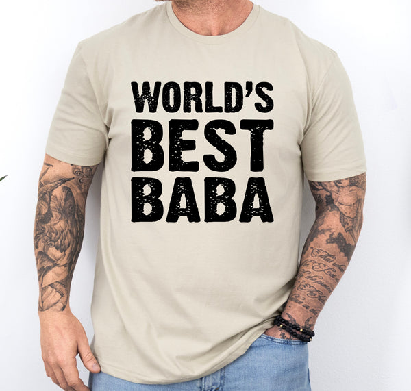 World's Best BABA shirt, gift for best baba, custom shirt for baba, gift for dad, father's day gift for great baba, gift for new baba
