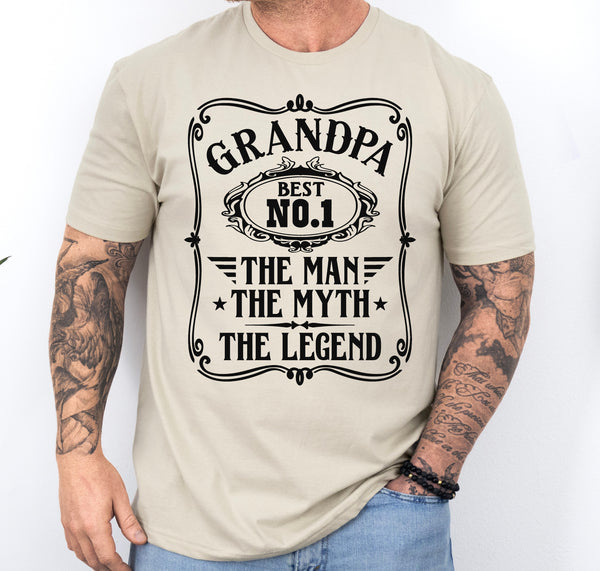 Best Grandpa shirt, The Man The Myth The Legend shirt, father's day gift, gift for best grandpa, gift for new grandpa, Number one grandpa