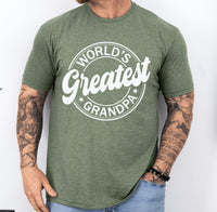 World's Greatest Grandpa shirt, father's day gift for grandpa, custom grandpa shirt, gift for greatest grandpa, gift for new grandpa