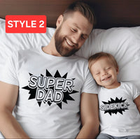 Matching father and son shirt, funny father and son shirts, first father's day, dad and baby shirt, gift for dad, gift for new dad,super dad
