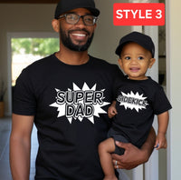Matching father and son shirt, funny father and son shirts, first father's day, dad and baby shirt, gift for dad, gift for new dad,super dad