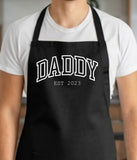 Apron for Men cooking, Apron for men funny, father's day gift for dad, personalized apron for men, daddy est apron, gift for new dad