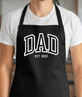 Apron for Men cooking, Apron for men funny, father's day gift for dad, personalized apron for men, daddy est apron, gift for new dad