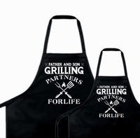 Personalized Daddy and Me Matching Apron, custom father and kids apron set, Father's day gift from kids, gift for chef dad, custom apron