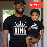 Matching father and son copy and paste shirt, funny father and son shirts, first father's day, dad and baby shirt, prince and king shirts