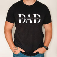 Personalized Dad shirt with kids names, custom Father's day shirt, gift for dad, gift for new dad, personalized gifts for dad from kids