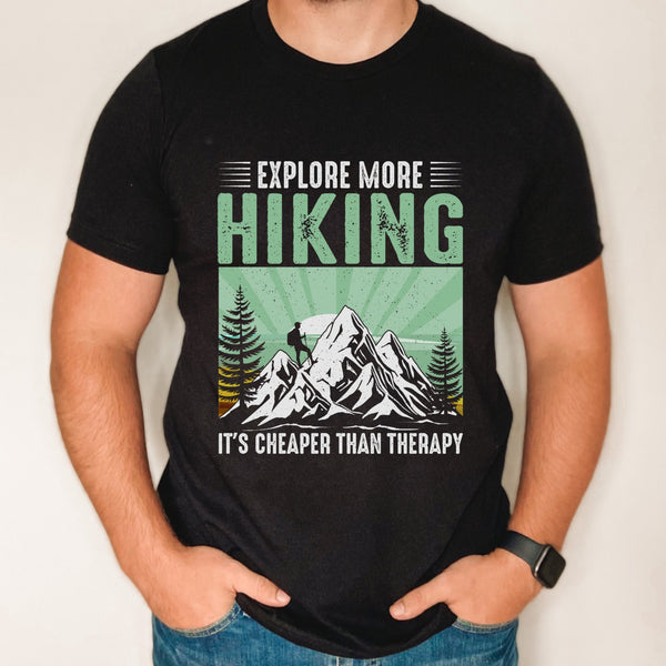 Explore more it's cheaper then therapy shirt, funny Father's day gift from kids, adventure dad shirt, hiking dad shirt, traveler dad shirt