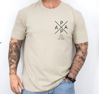 PAPA shirt with kids names and year, Personalized PAPA shirt, father's day gift for dad from kids, gift for new dad, custom shirt for dad