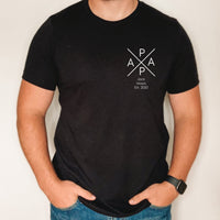 PAPA shirt with kids names and year, Personalized PAPA shirt, father's day gift for dad from kids, gift for new dad, custom shirt for dad