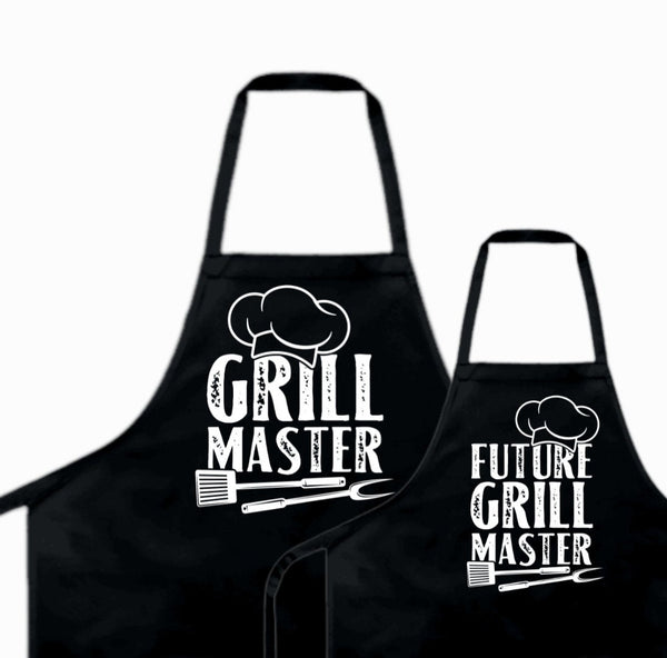 Personalized Daddy and Me Matching Apron, custom father and kids apron set, Father's day gift from kids, gift for chef dad, custom apron
