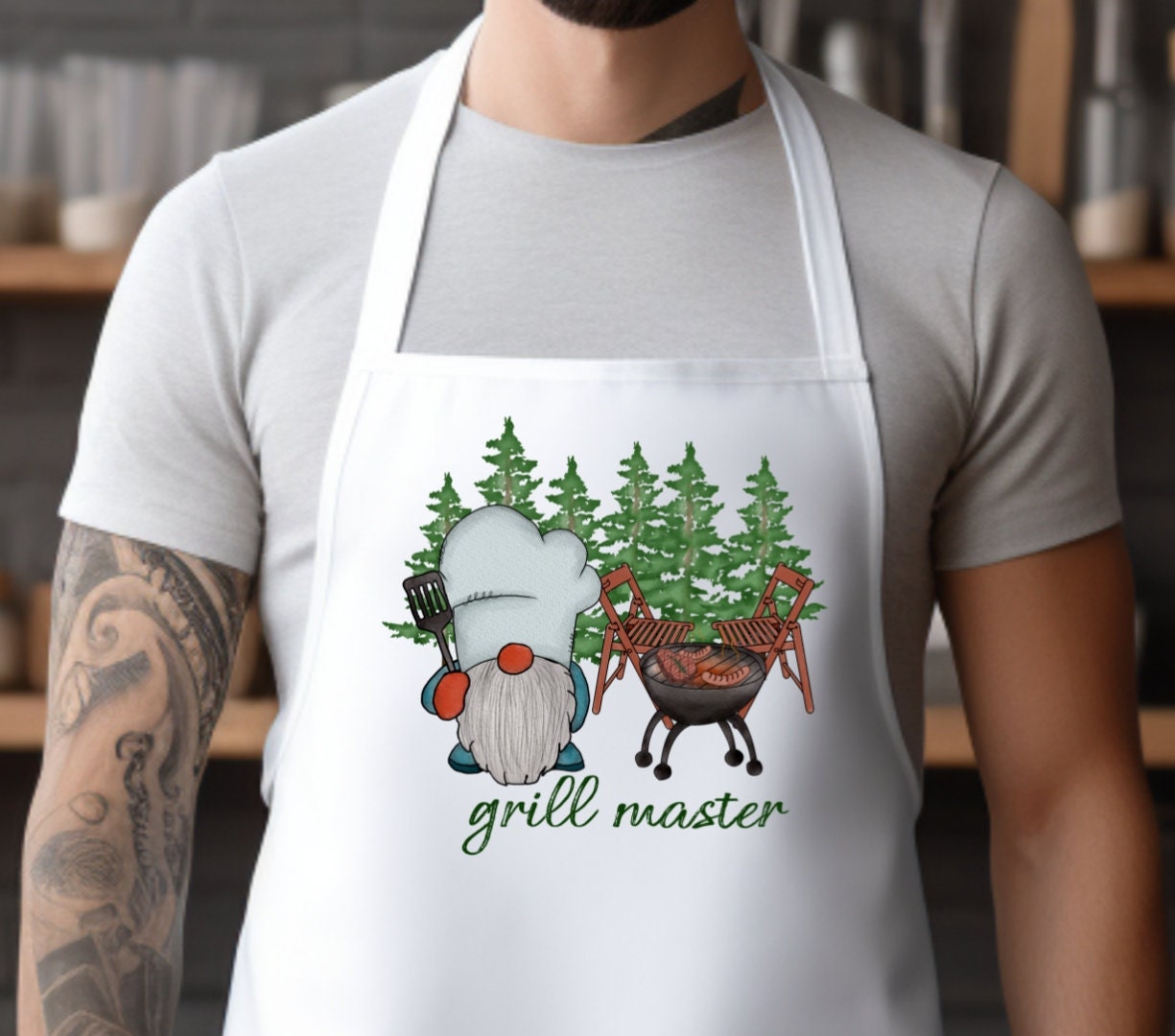 Funny apron for dad, dad the grill master apron, custom apron gift for dad, gift for bbq lover dad, gift for grill master dad, father's day