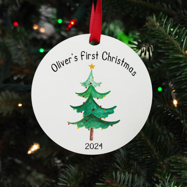 Baby's first Christmas ornament 2024, Christmas gift for newborn baby, cute ornaments for baby, baby keepsake ornament, baby name ornaments