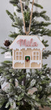 Personalized christmas gingerbread house ornament, ornament for kids, Christmas stockings tag, custom House ornament gift, cute ornament
