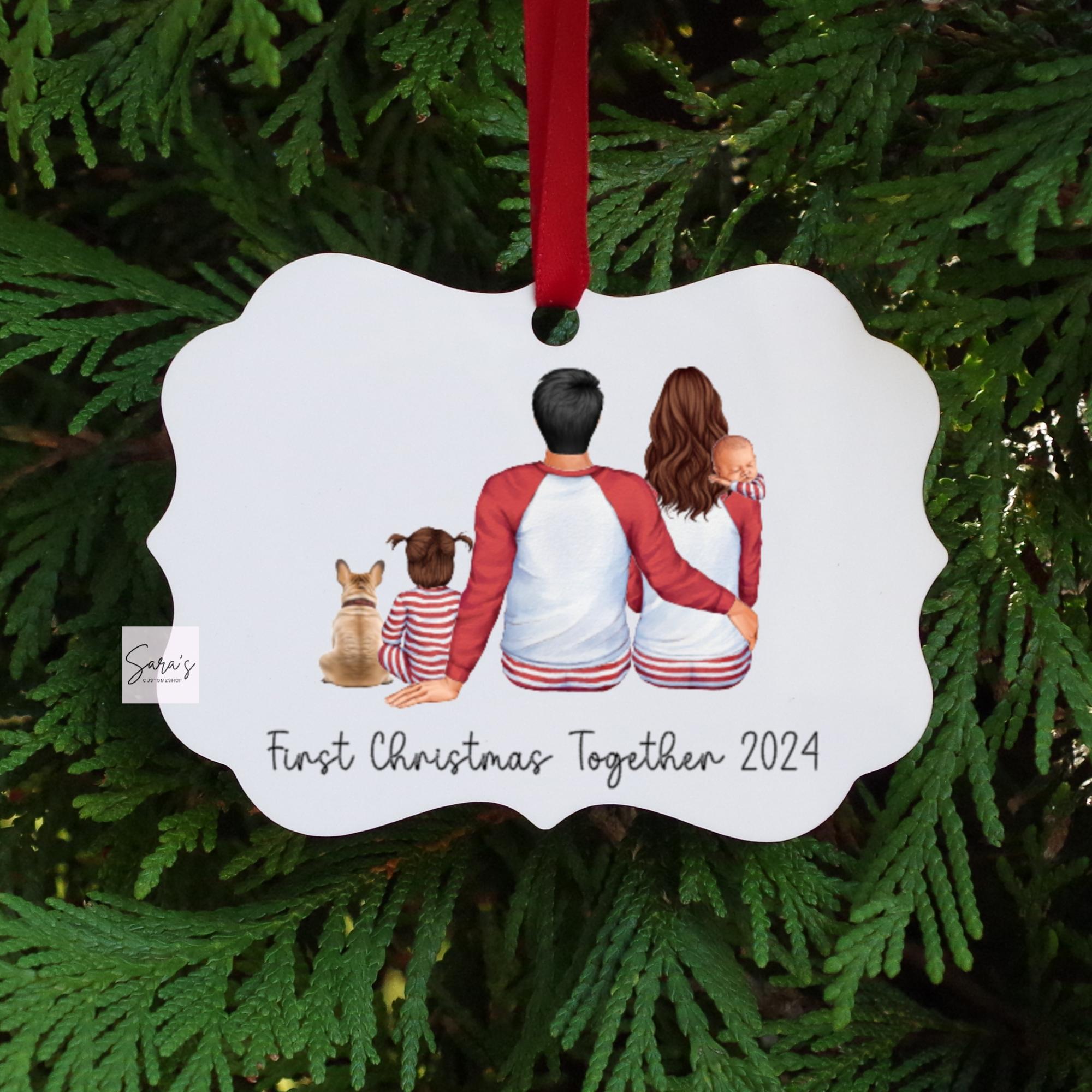 personalized Family Christmas tree ornament 2024