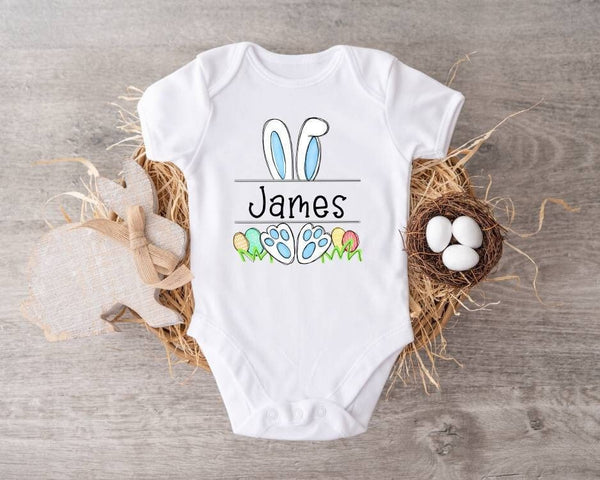 Personalized Easter baby onesie, first Easter baby body suit, first Easter gift for baby boy, First Easter outfit, custom Easter gift onesie