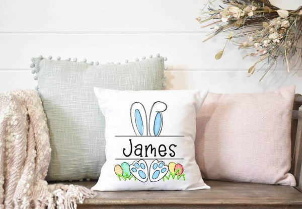Personalized Easter bunny pillow gift for kids, decorative bunny cushion, personalized pillow gifts for kids, first Easter gift for baby