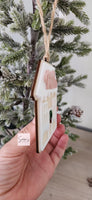 Personalized christmas gingerbread house ornament, ornament for kids, Christmas stockings tag, custom House ornament gift, cute ornament
