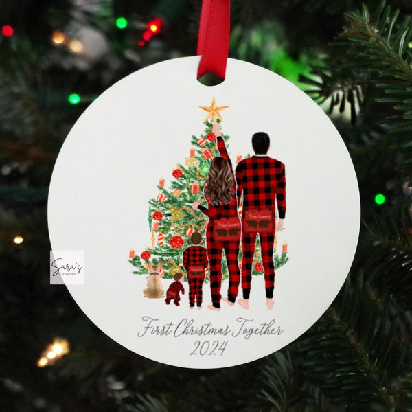 Family Christmas ornament 2024, personalized Christmas ornament gift for family, custom made Family Christmas ornament, family ornament