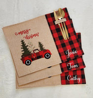 Personalized Christmas Placemat, Custom made Christmas table placemat gift for family, Christmas table decoration