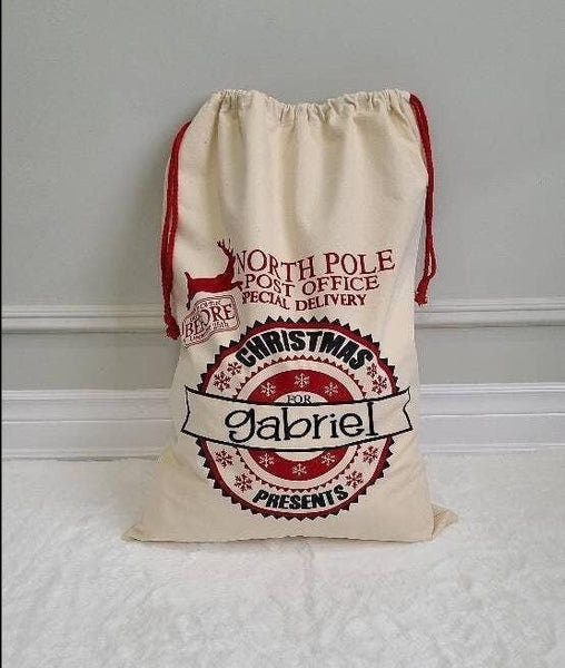 Personalized Santa Sack, Personalized Santa Sack for kids, Christmas gift for kids, Custom Santa sack kids, free shipping Christmas gifts