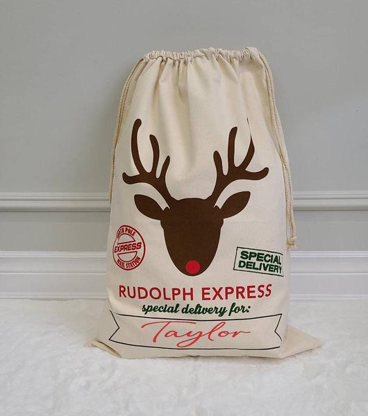 Personalized Santa Sack, Santa bag, Personalized Santa Sack for kids, Christmas gift bag, Christmas gift for kids, Custom Santa sack kids