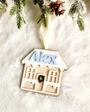 Personalized christmas gingerbread house ornament, ornament for kids, Christmas stockings tag, custom House ornament gift, cute ornament