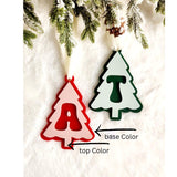 Personalized Christmas stocking tag, Christmas ornament with name, Christmas tree Letter stocking tag, Custom Christmas stocking letter tag