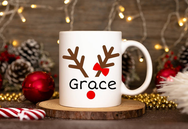 Personalized Christmas mug for kids, custom made Santa mug with name, personalized Christmas gifts for kids, custom name Christmas mug