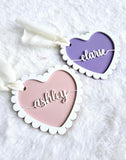 Valentine's Heart Basket Tag