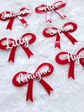 Personalized Acrylic Bow Name Plate Placement