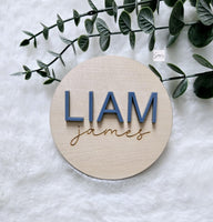 Wooden Name Birth Announcement sign