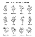 Wooden Name Birth Flower Announcement Sign