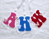 Valentine's Heart Initial Basket Tag