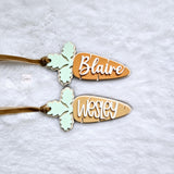 Easter Basket Tag, Personalized Easter Basket Acrylic carrot name tag, Easter gift basket name tag, Custom First Easter Basket Tag Gift