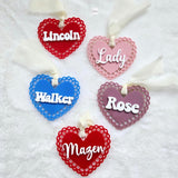 Valentine's Day Basket Tag, Personalized Valentine's Heart Shape tag, Acrylic heart name tag, Custom Valentine's basket heart tag gift