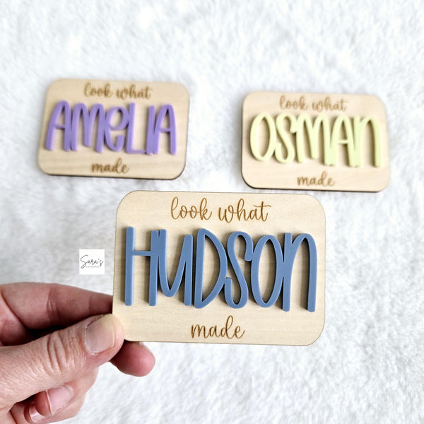 Look What I Made Magnet, Kid's Art Display Fridge Magnet, Custom Kids Artwork Magnet with name, Children's Art Magnet, Look what Magnets