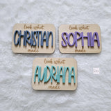 Look What I Made Magnet, Kid's Art Display Fridge Magnet, Custom Kids Artwork Magnet with name, Children's Art Magnet, Look what Magnets