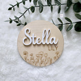 Wooden Name Birth Announcement sign