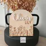 Birth Announcement wooden name sign