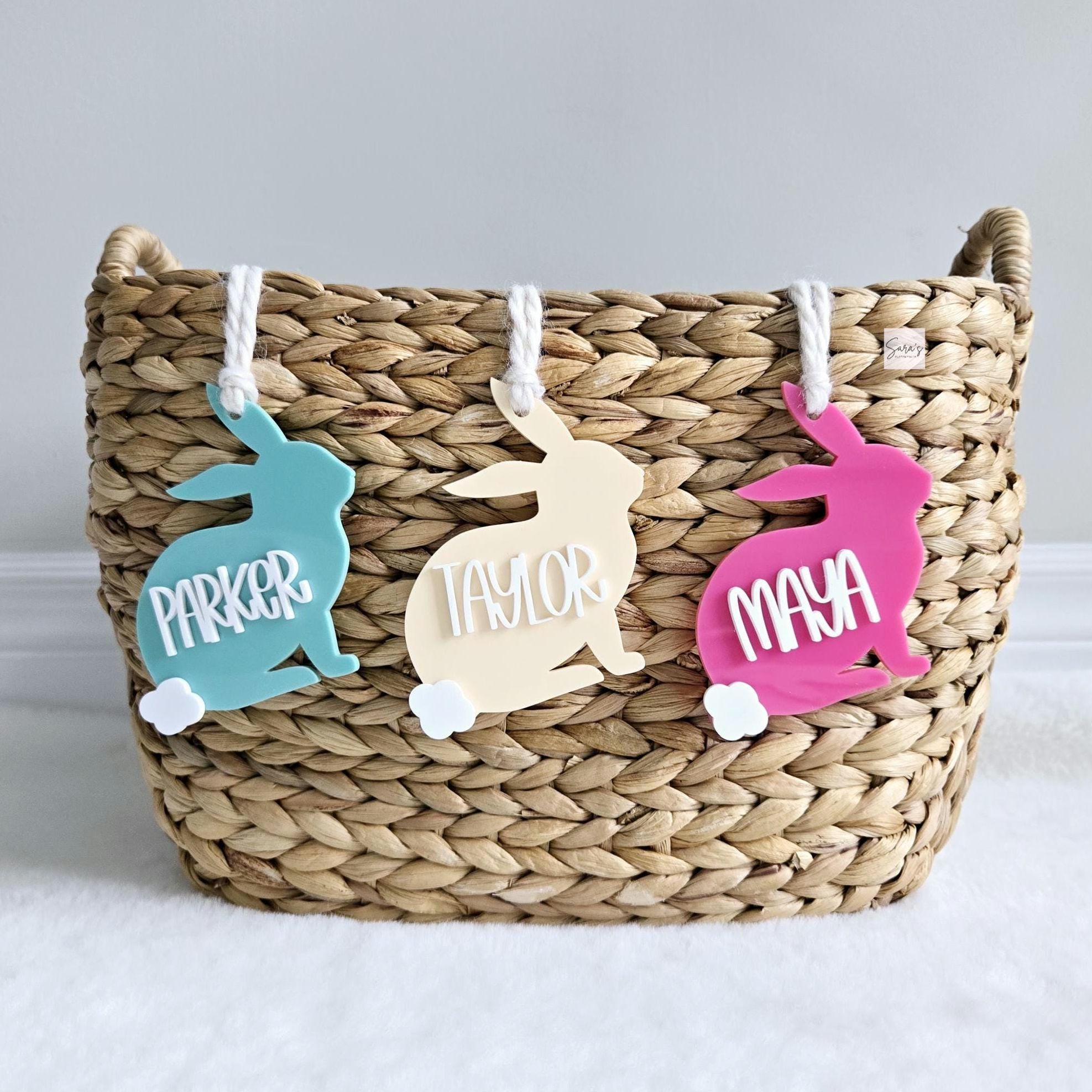 Easter Basket Tag, Personalized Easter Egg Basket name tag, Easter bunny gift basket name tag, first Easter cute name tag, Easter Gift Tag