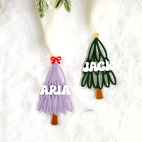 Personalized Christmas stocking tag, Christmas ornament with name, Christmas Tree stocking tag, Custom Christmas stocking tag